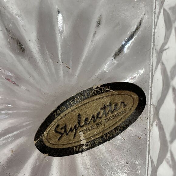 Vintage Stylesetters 24% Lead Crystal Bird Topped Miniature Trinket Box 3 1/2” - Picture 8 of 8